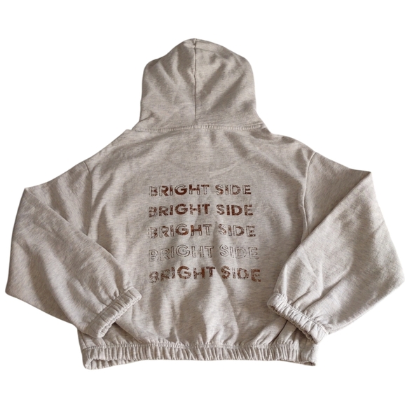Daily Practice Size Medium Anthropologie Bright Side Cropped Hoodie - Picture 2 of 15